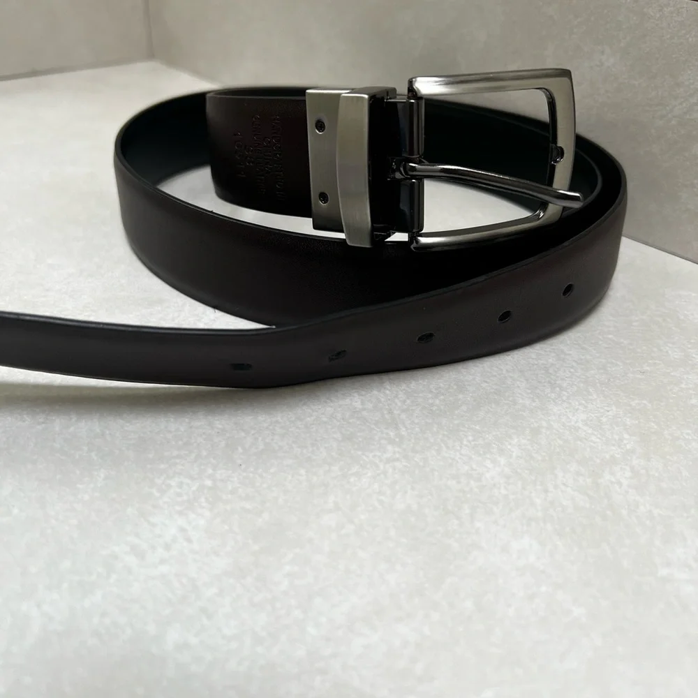 Duchamp London Reversible Brown and Black Leather Belt Size 38